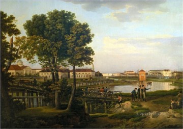 View from Petrovsky island in St Petersburg Sylvester Shchedrin Russian Oil Paintings